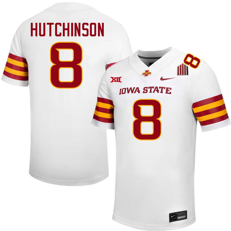 Xavier Hutchinson Jersey,Iowa State Cyclones #8 Xavier Hutchinson College Jersey Youth-White